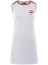 Платье трикотажное с вышивкой oodji для Женщины (белый), 14005144-1/46149/1000P