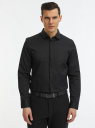 Рубашка классическая из фактурной ткани oodji для мужчины (черный), 3B110017M-7/50982N/2900N