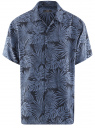 Рубашка вискозная с коротким рукавом oodji для Мужчина (черный), 3L430002M/42540/2974F