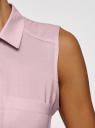 Топ вискозный с рубашечным воротником oodji для женщины (фиолетовый), 14911009B/26346/4000N