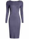 Платье вязаное в рубчик oodji для Женщины (фиолетовый), 73912207-2B/24525/7500N