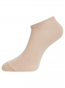 Комплект укороченных носков (3 пары) oodji для Женщина (бежевый), 57102433T3/47469/174