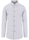 Рубашка хлопковая с длинным рукавом oodji для мужчины (серый), 3L310206M/51365N/2012C