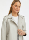 Куртка-косуха из искусственной кожи oodji для Женщины (серый), 18A04018/49353/2000N