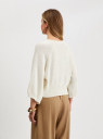 Джемпер свободного силуэта oodji для Женщины (белый), 73807623/53076/1200N