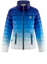 Куртка стеганая с градиентом цвета oodji для женщины (синий), 10203070/46708/7510O