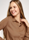 Блузка базовая из вискозы oodji для женщины (коричневый), 11411136B/26346/3701N