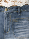Джинсы клешеные с модными потертостями oodji для женщины (синий), 12102078/42879/7000W