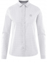 Рубашка принтованная с вышивкой oodji для женщины (белый), 13K11008/43609/1029G