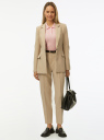 Жакет приталенный на пуговице oodji для Женщины (бежевый), 21200286/51707/3300N