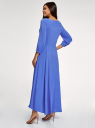 Платье макси на пуговицах oodji для женщины (синий), 11901148/24681/7504N