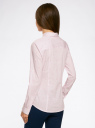 Рубашка приталенная с нагрудными карманами oodji для Женщина (розовый), 11403222-4/46440/4010S