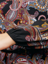 Платье из струящейся ткани с ремнем oodji для женщины (черный), 11900150-10M/32823/2933E