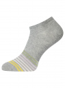 Комплект укороченных носков (3 пары) oodji для женщины (серый), 57102433T3/47469/137