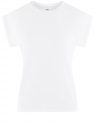 Футболка хлопковая базовая oodji для женщины (белый), 14707001-4B/46154/1000N