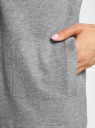 Кардиган без застежки с декоративными карманами oodji для женщины (серый), 73212397/45904/2300M