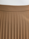 Юбка миди плиссированная oodji для женщины (коричневый), 21606020-2B/18600/3701N