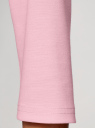 Свитшот с овальным вырезом и рукавом 3/4 oodji для женщины (розовый), 14801057/42408/4000N