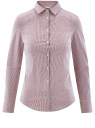 Блузка приталенная в горошек oodji для женщины (фиолетовый), 11403227/46079/1049G