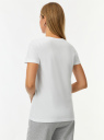 Футболка базовая хлопковая oodji для Женщины (белый) Футболка базовая хлопковая oodji для Женщины (белый), 14701143/44135N/1000N