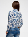 Блузка вискозная с нагрудными карманами oodji для Женщины (слоновая кость), 21411115/46436/3079F