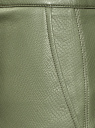 Юбка-трапеция из искусственной кожи oodji для Женщины (зеленый), 18H00008-1B/45164/6800N