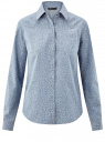Рубашка джинсовая принтованная oodji для женщины (синий), 16A09003-3/47735/7912G