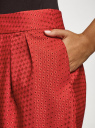 Юбка расклешенная с мягкими складками oodji для женщины (красный), 11600388-2/46140/4529D