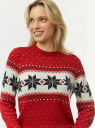 Джемпер с зимним узором oodji для Женщины (красный) Джемпер с зимним узором oodji для Женщины (красный), 63807307/42045/4579J