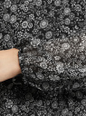 Платье из струящейся ткани с ремнем oodji для Женщина (черный), 11900150-16B/42816/2912F