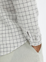 Рубашка из смесового льна с длинным рукавом oodji для Мужчины (белый), 3B320002M-4/50932N/1279C