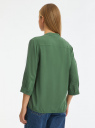 Блузка вискозная с рукавом-трансформером 3/4 oodji для Женщины (зеленый), 11403189-3B/26346/6902N