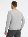 Пуловер вязаный с V-образным вырезом oodji для Мужчины (серый), 4L212180M/51668/2023B