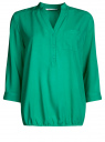 Блузка вискозная с рукавом-трансформером 3/4 oodji для Женщина (зеленый), 11403189-2B/26346/6D00N