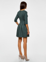 Платье из искусственной замши с расклешенным низом oodji для Женщины (зеленый), 18L00007/47301/6C00N