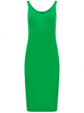 Платье-майка трикотажное oodji для Женщина (зеленый), 14015007-2B/47420/6A00N