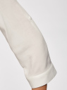 Блузка вискозная с регулировкой длины рукава oodji для женщины (белый), 11403225-3B/26346/1200N
