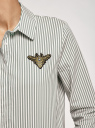 Рубашка свободного силуэта с асимметричным низом oodji для Женщины (серый), 13K11002-5B/45202/1066S