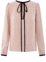 Блузка прямого силуэта с завязками oodji для Женщины (розовый), 11401267/42405/4029G