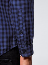 Рубашка хлопковая в клетку oodji для мужчины (синий), 3L310168M/48837N/7975C