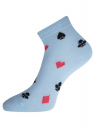 Комплект укороченных носков (6 пар) oodji для женщины (разноцветный), 57102418T6/47469/50