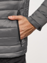 Куртка стеганая с капюшоном oodji для мужчины (черный), 1B112009M/25278N/2300N