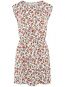 Платье вискозное без рукавов oodji для Женщины (белый), 11910073B/26346/1231F