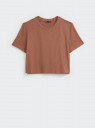 Кроп-топ из вискозы oodji для Женщины (коричневый) Кроп-топ из вискозы oodji для Женщины (коричневый), 15F11005-1/49998/3700N