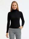 Водолазка приталенная в рубчик oodji для Женщины (черный) Водолазка приталенная в рубчик oodji для Женщины (черный), 15E11042/46412/2900N