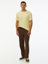 Футболка прямая из вискозы oodji для Мужчины (желтый) Футболка прямая из вискозы oodji для Мужчины (желтый), 5L641001I-43/49998/5201N