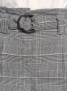 Брюки укороченные с поясом oodji для женщины (черный), 11705022-1/46960/2951C