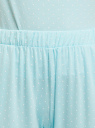 Пижама хлопковая с отделкой кружевом oodji для женщины (зеленый), 56002240/46147/6512Q