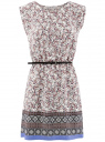 Платье без рукавов из принтованной вискозы oodji для Женщина (серый), 11910073-3M/26346/1240E