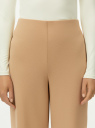 Брюки широкие с высокой талией oodji для Женщины (бежевый) Брюки широкие с высокой талией oodji для Женщины (бежевый), 18600061-2/50238/3302N